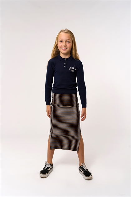 The New Nederdel Priscilla Long Rib - Navy Blazer 